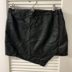 Black “Leather” Mini Skirt